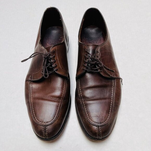 Allen Edmonds Oxfords Shoes Mens 9 D Brown Leather Split Toe Made in USA Lace up main image 7